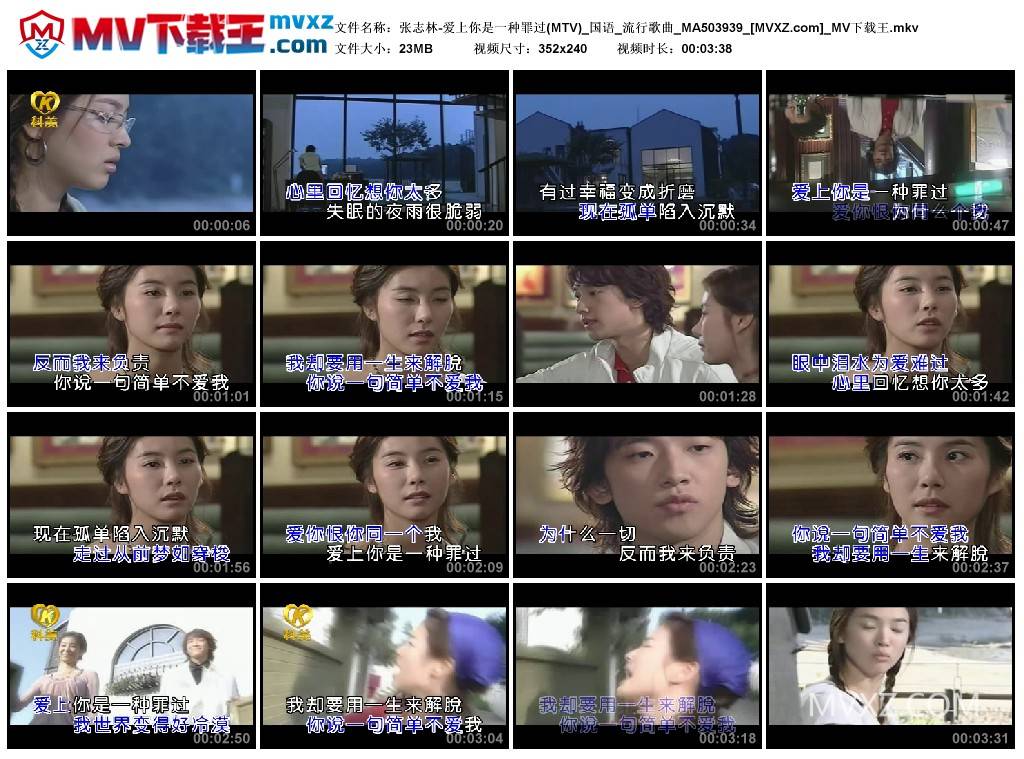 张志林-爱上你是一种罪过(MTV)_国语_流行歌曲_MA503939